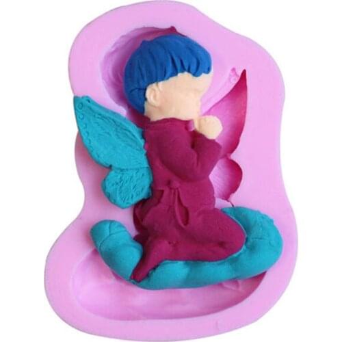 Wishing Little Angel Fondant Silicone Mold Cake Decoration Bakeware Cooking Tools 2871