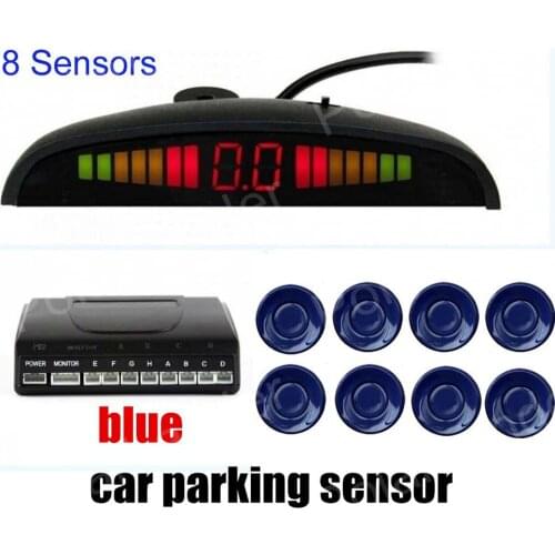 Parking sensor Car Parking Assist System with LED Display 8 Sensors BiBi Alarm Sound Alert Free Shipping 9 colors for option