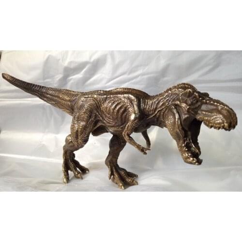 The gift of a fine bronze coffee Wild Animal Dinosaur Statue of ancient China