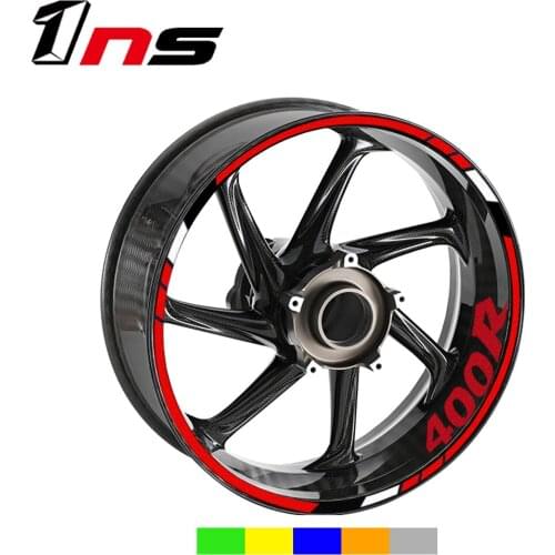 NEW Wheel Tire Stickers Reflective Rim Tape Decals Front Rear Steel Ring Sticker Full Set For Kawasaki Ninja400R Ninja 400R 400