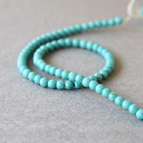 T8467 New 6mm Blue Turkey Stone beads Round Beads,Fashion Style Fit DIY Jewelry making wholesale