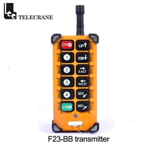 Telecrane Radio Wireless Remote Controller F23-BB Crystal type Transmitter With 10 Single Push Buttons