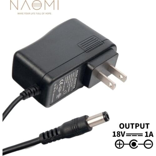 NAOMI Power Supply Charger 18V 1A US Power Supply Adapter Charger Black For Guitar Effects Pedal US Plug Guitar Part Accessories