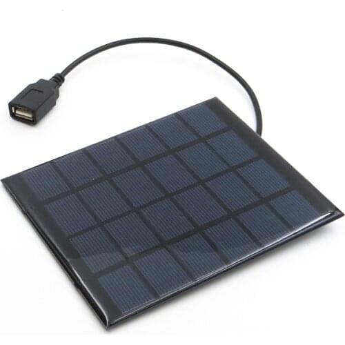6V 2W Polycrystalline Solar Panel Charger + USB cable 30cm DIY Solar Cell Charge Batter 5V USB output Solar Panel 6VDC