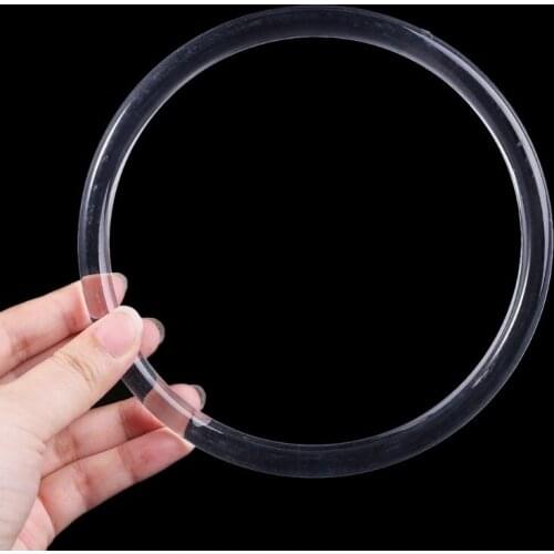 Women Plastic Round Shaped Handle Transparent Replacement For DIY Purse Beach Bag Handbag