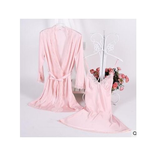 1931 Sexy Women Lace Silk Satin Kimono Bathrobe Nightgown robe Sets Half Sleeve Lingerie Pajamas Sleepwear lounge female Nightwe