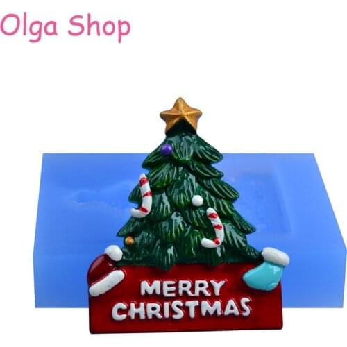 JYL350 1pc Christmas Tree Silicone mold fondant mold cake decorating tools chocolate gumpaste mold