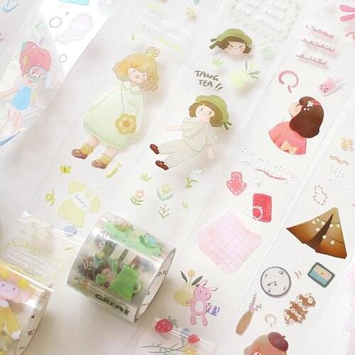 10pcs/1lot Decorative Adhesive tapes Sugar Life Series Scrapbooking DIY Paper Scrapbooking Stickers 3m