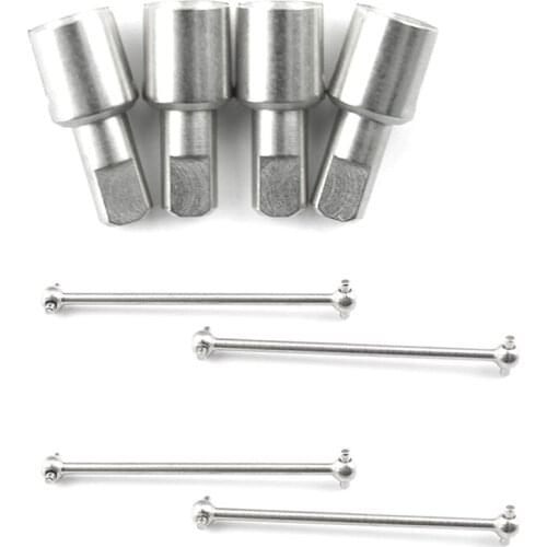 4 PCS Car Spare Parts 144001-1281 Rear Dog Bone with 1/14 Remote Control Car Spare Parts Differential Cups