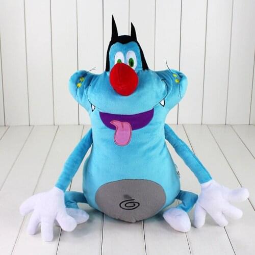 40cm French Cartoon Oggy and the Cockroaches Plush Toy Fat Cat Oggy Stuffed Animal Doll