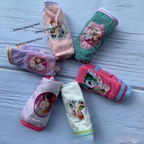 6Pcs Frozen Snow White Panties Kids Underwear Cotton Baby Girl Panties Elsa Childrens Briefs Cartoon Shorts 3 To 14 Years Gift