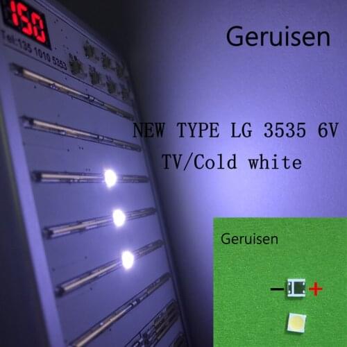 60PCS FOR LCD TV repair LG led TV backlight strip lights with light-emitting diode 3535 SMD LED beads 6V LG 2W