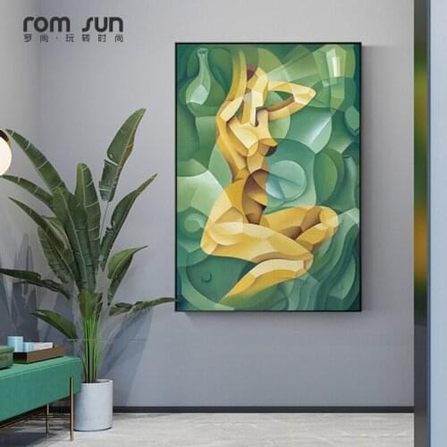Abstract Sexy Plump Woman Model Saxophone Vase Canvas Painting Wall Art Poster And Print For Living Room Aisle Quadro Decorativo