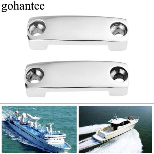 Gohantee 2 Pcs Stainless Steel Boats Accessories Marine Fit 1.12 Inch Straps Mounting Saddles Connect For Marine Rowing Boats