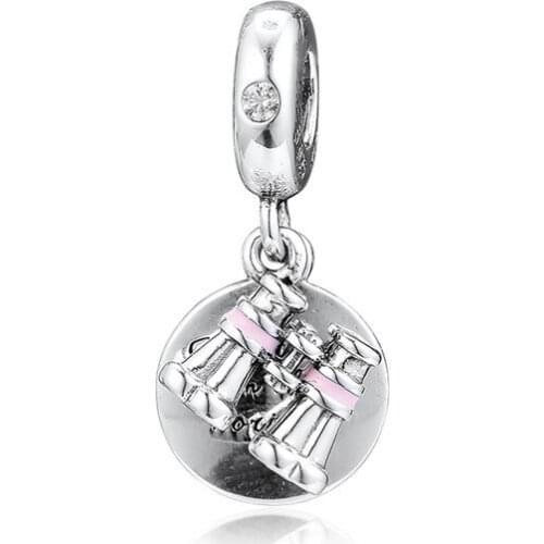 BINOCULARS HANGING Charms For Woman 925 Silver Beads For Jewelry Making Fits European Bracelets & Bangle Sterling Silver Jewelry