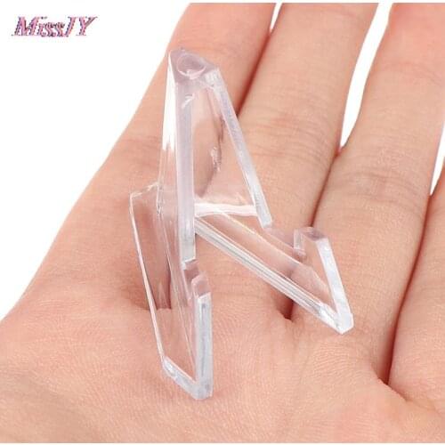 1Pc Card Display Show Stand Acrylic Jewellery Stand Holder Collectibles Coins Easel Medal Badge Holder