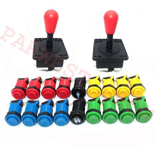 Amercian Joystick Arcade parts Bundles kit With Joystick happ button 2 players USB to jamma/PC board to DIY Arcade Kit Machine