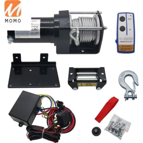 12V 3000LB Electric Rope Cable Winch Truck Boat Trailer Lifting Sling