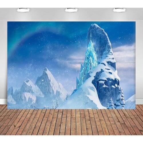 Newborn Frozen Castle Ice World Birthday Baby Shower Party Photography Backdrops Photo Background for Photo Studio Photocall