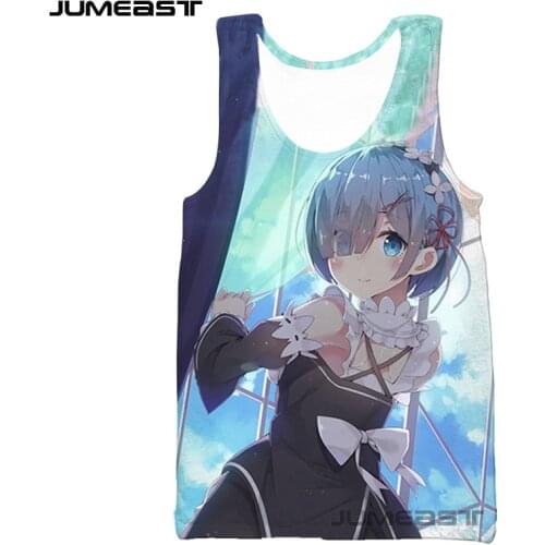 Jumeast Brand Men/Women 3D Printed Vest Cartoon Anime Short Sleeve Fashion Sport Pullover Summer Tank Tops Tees