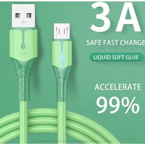 Kebiss 2m Micro USB Cable 3A Fast Charging USB Cable for Samsung Xiaomi HTC USB Charger Data Cable Mobile Phone Cable