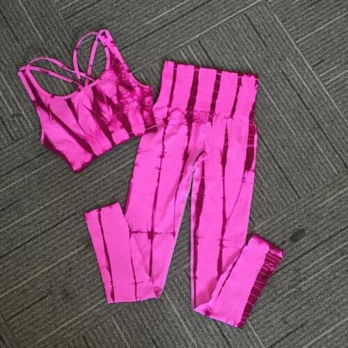 6 colors 2pcs/set New style High waist seamless leggings Pants Women yoga set fitness clothing sports Bra sports suit