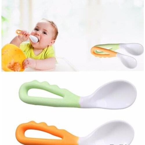 Baby Tableware Spoon Toddler Elbow Spoon Tool Pieced Together Many Spoons Try to Eat Tool Chopsticks / Fork /spoon Patchwork