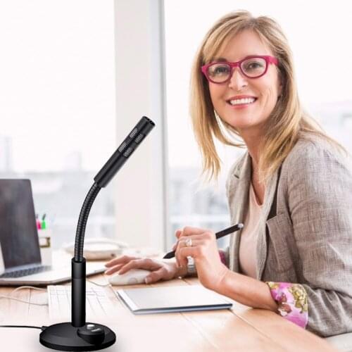 High-quality Computer Microphone 360° Adjust Freely Studio Speech Microphone Gaming Chatting USB Microphone Desktop PC Laptop