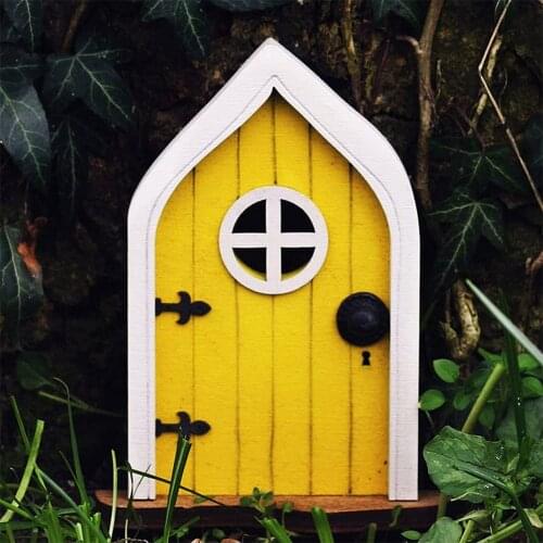 Miniature Fairy Gnome Window Door Elf Home Creative Yard Art Garden Sculpture Garden Decor Outdoor Fairy Elf Door Craft Kit