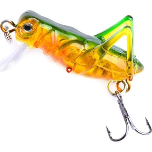 Flies hard Fishing lure Grasshopper 3g 35mm Insect Baits Lure Fishing Wobbler Muskie Lifelike Artificial baits Bass Swimbait