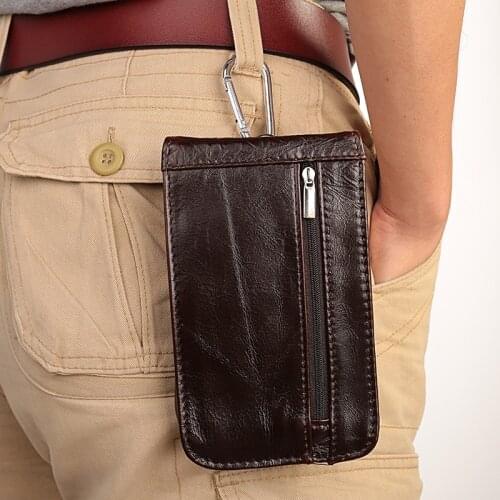 Mens purse business casual leather mobile phone bag multifunctional mobile phone leather your mens leather mobile phone bag