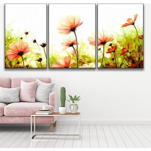 DIY Painting By Numbers Flowers Acrylic Paint By Number Kits Oil Paint By Numbers For Home Decors 1Set/3PCS Christmas Gift