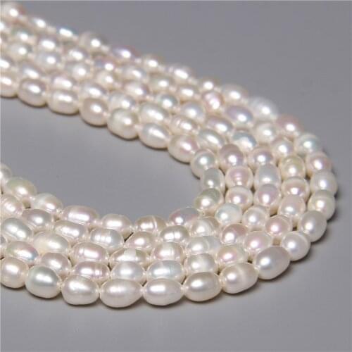5mm Natural Cultured White Rice Potato Pearls 5-6mm Loose Spacer Pearl Bead Accessories For Jewelry Making DIY Necklace Bracelet