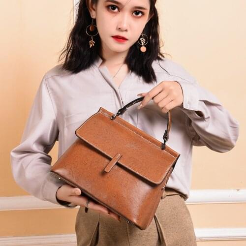 The New Leather Han Edition Style Cowhide Leathern New Manual Womens Bags Restoring Ancient Ways Single Shoulder Bags