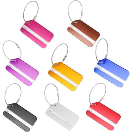 New Fashion Luggage Tags Aluminium Alloy Travel Suitcase Tag Name Label Holder Accessories for Women Men