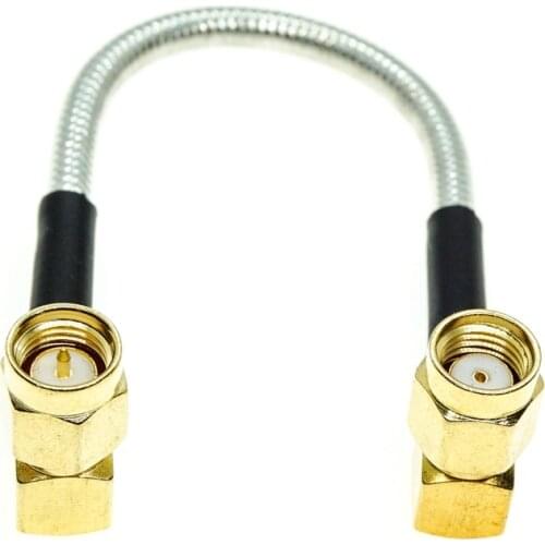 RP-SMA male right angle to SMA male right angle RA 90 Degree Connector RG402 RG-402 Semi Flexible Coaxial Cable 0.141"
