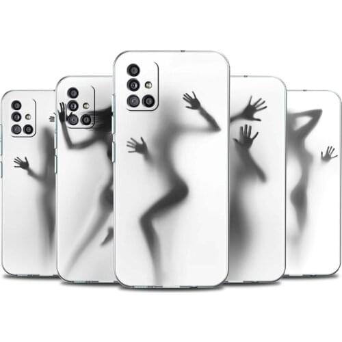 Transparent Case for Samsung Galaxy A51 A21s A71 A12 A31 A52 A41 M51 A32 A02s M31 A11 Silicone Phone Cover Water Mist Sexy Women