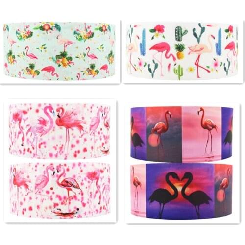 Q&N ribbon 16mm 22mm 25mm 38mm 50mm 75mm pattern printed grosgrain ribbon webbing 50yards/roll for hair tie