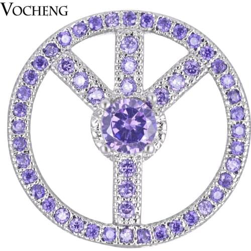 Luxury CZ Stone Vocheng Ginger Snap Button Bling 4 Colors 18mm Brass Material Vn-1631