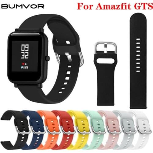 Silicone Watchband Strap for Xiaomi Huami Amazfit GTS Smart Watch Band for Amazfit GTR 42mm Bracelet Sport Replacement Wristband
