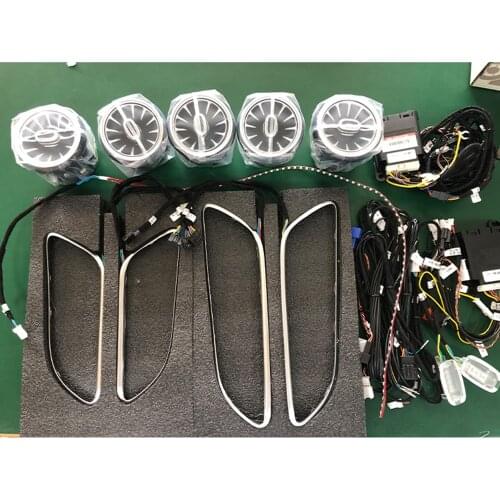 LED light-emitting air outlet for Mercedes-Benz CLA w117 GLA W176 ambient light AC vents Synchronous 12 colors atmosphere light