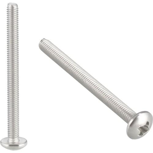 Uxcell Machine Screws, M3x40mm Phillips Truss Head Screw, 304 Stainless Steel, Fasteners Bolts 20Pcs