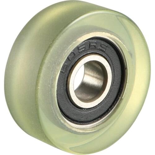 Uxcell Roller Idler Bearing Pulley Sliding Conveyor Wheel Clear 2pcs 5x19x7mm