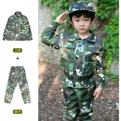Military Uniform for Kids Training Suit Boy Special Force Combat Jacket Pants Set Army Camouflage Children Soldier Clothes