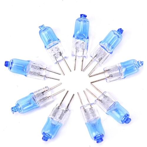 High Quality 10 PCS Halogen G4 AC12V Lamp JC Type G4 Halogen Light Bulbs G4 Base Clear Halogen Inserted Beads Crystal Lamp