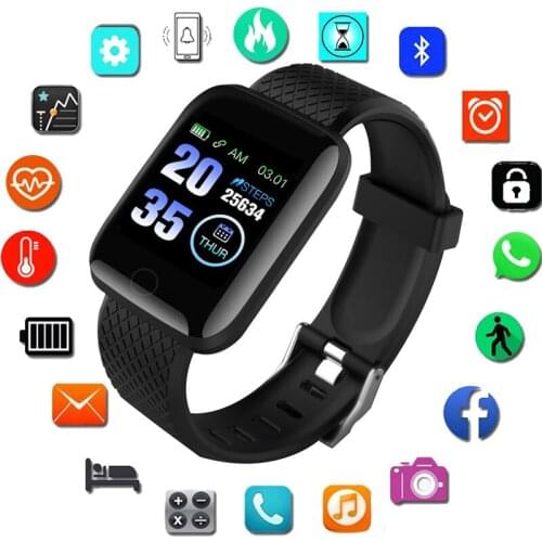 Women Watch 116plus Smart Watches Large Color Screen Intelligent Bracelet Digital Wristwatches Exercise Meter Sleep Monitoring