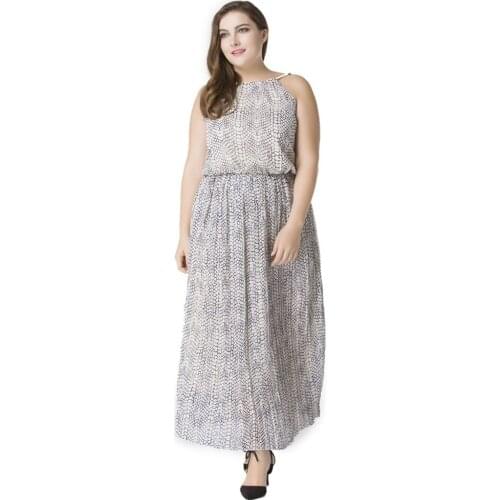 Abaya Dubai Summer new style European and American womens chiffon holiday beach dress Muslim dress