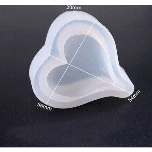 1pc Heart Silicone Mold Jewelry Pendant Making Mould Crystal Epoxy Resin DIY Craft S/M/L Three Sizes Optional