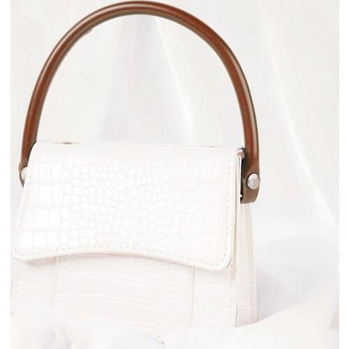 2 Women Bags Handles Fashion Faux Leather Handbag Holder Grips Press Studs Closure Purse Wallet Chain Straps DIY Bag Accessories