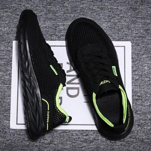 2021 Classic breathable mesh mens casual shoes Lace-up lightweight outdoor comfortable walking sports shoes